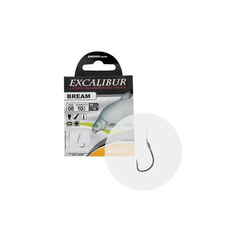 Excalibur Brasem onderlijn | #6 | 0.18mm | 50 cm | 10 st Seizoensaanbieding