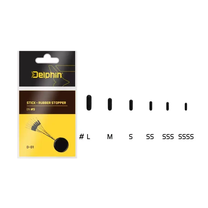 Betaalbaar Delphin Stick rubberen stopper zwart | Maat SSSS | 9 stuks