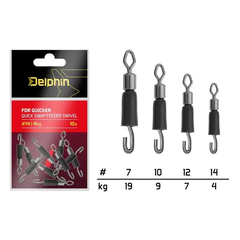 Quick Change Anti Twist Swivel | FDR Quicker | Maat #12 | 7 Kg | 10 stuks Weekendaanbieding