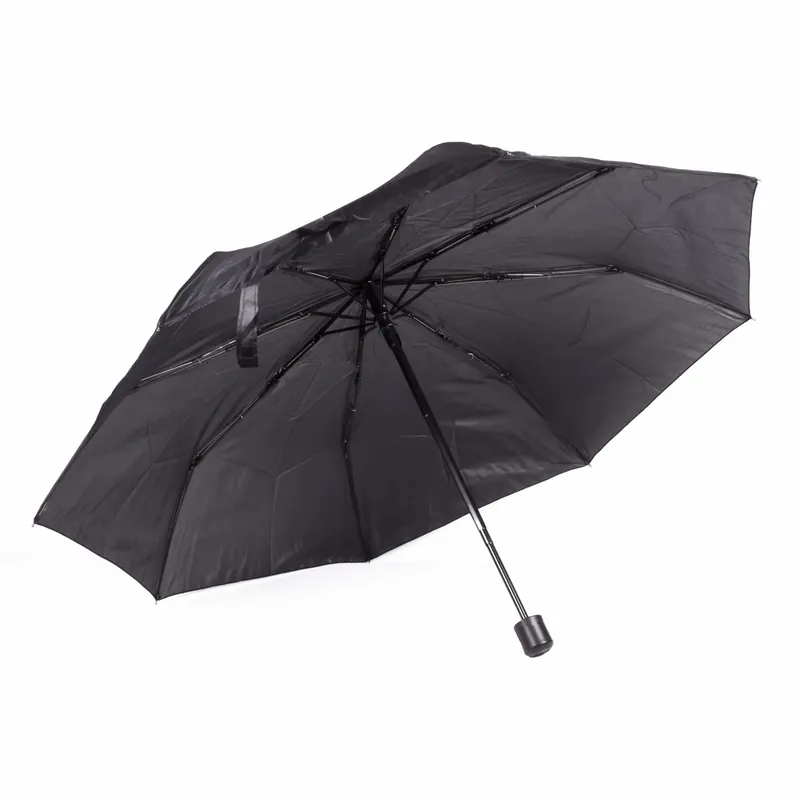 Bestel Nu Mini paraplu - 95 cm - lichtgewicht - 8 panelen - klittenbandsluiting - Zwart