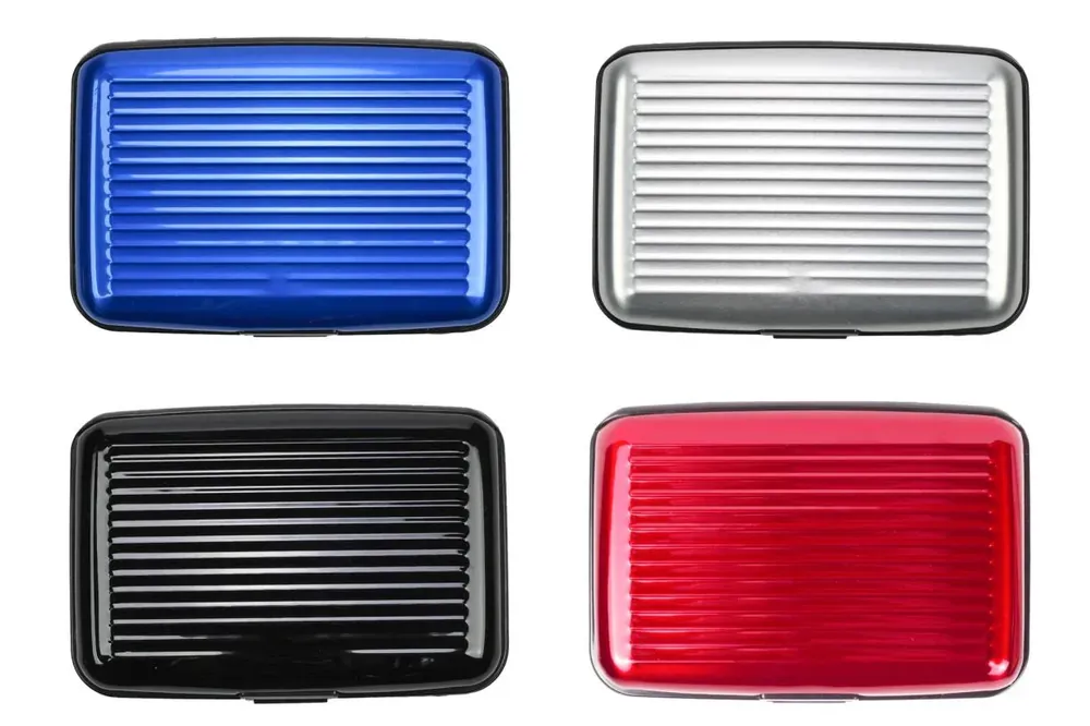 Uitverkoop Benson Creditcardhouder Aluminium - 7 Vakken - Compact - Assorti Kleuren