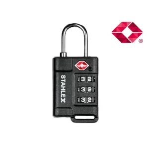 Beperkt Aanbod Stahlex Koffercijferslot TSA - 3-Cijferig - Zwart - 12,4 x 20,5 mm