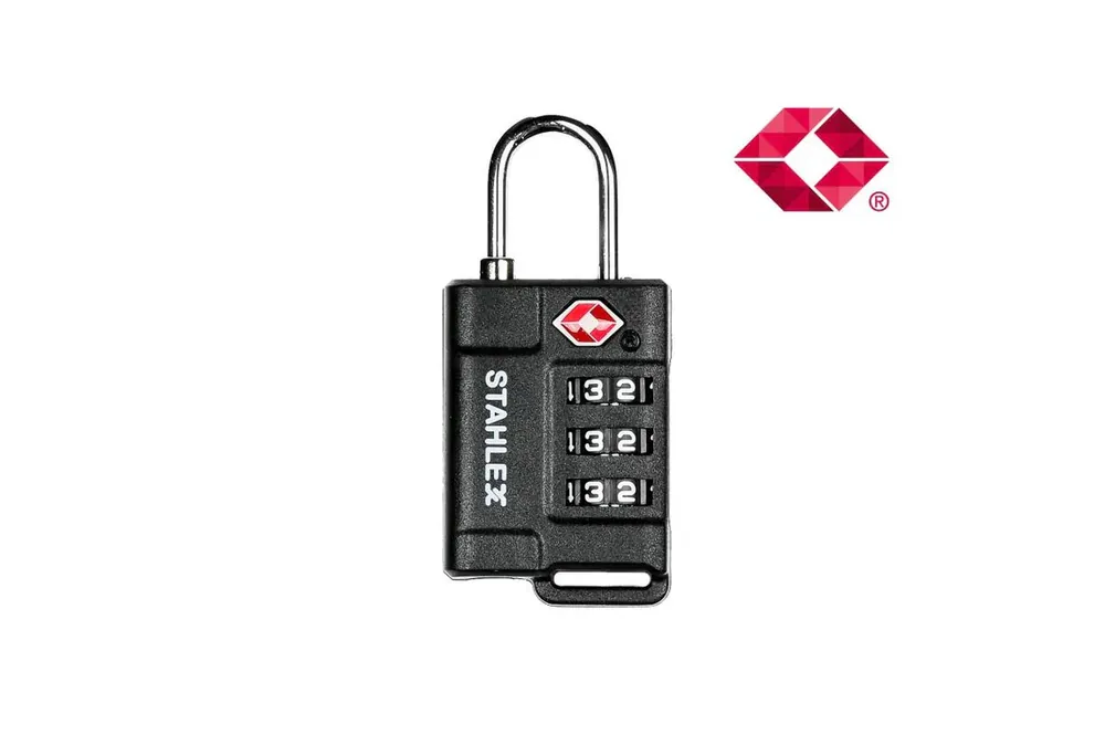 Beperkt Aanbod Stahlex Koffercijferslot TSA - 3-Cijferig - Zwart - 12,4 x 20,5 mm