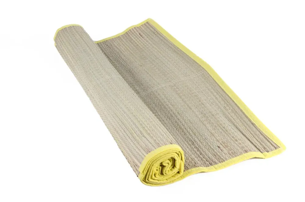 Benson Rieten Strandmat - Oprolbaar - 60 x 180 cm - Gekleurde Rand Laatste Kans