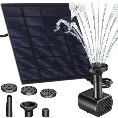 Weekendaanbieding Gardlov Solar Fontein - Voor Vijver - Inclusief Filter en 4 Sproeikoppen