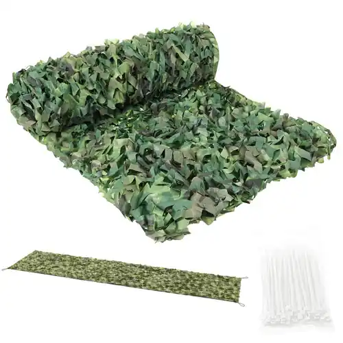 Beste Prijs Gardlov Camouflagenet - 2 x 5 m - Inclusief 100 Kabelbinders - Woodland