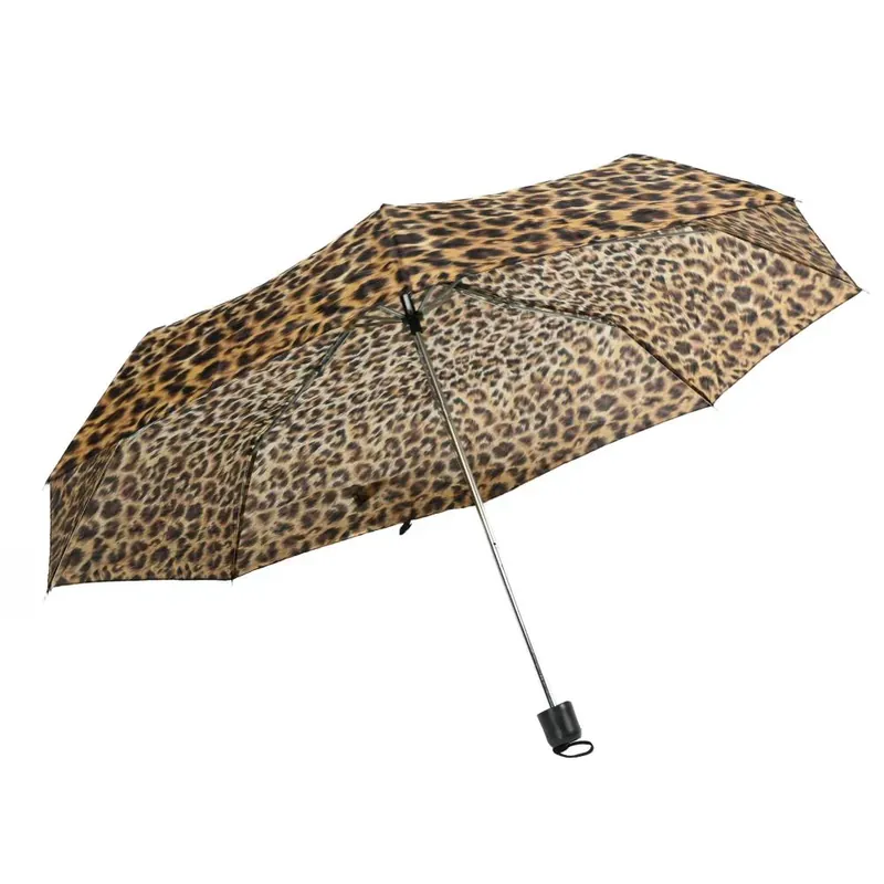 Benson Mini Paraplu - Luipaardprint - Ø 90 cm - Compact & Trendy Actieprijs