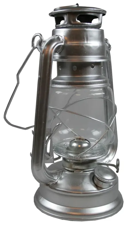 Lage Prijs Benson Stormlantaarn - 25 cm - Chroom - Olielamp voor Binnen & Buiten