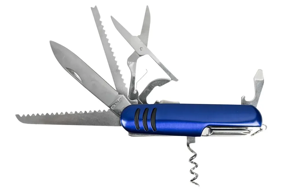 Gratis Retour Benson Multifunctioneel Zakmes - 11 Functies - RVS & Aluminium - 9 cm - Swiss Style