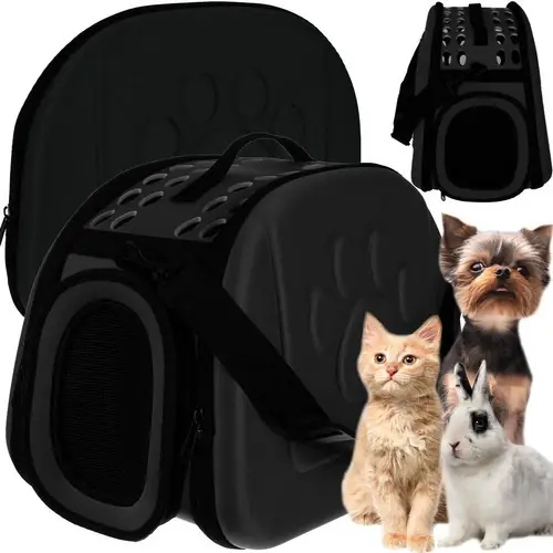 Superprijs Purlov Huisdier Draagtas - Voor Honden en Katten - Tot 6 kg - Zwart