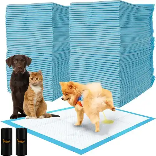 Purlov Hygiënische Pads - 60 x 90 cm - 100 Stuks incl. 30 Poepzakjes Favoriet