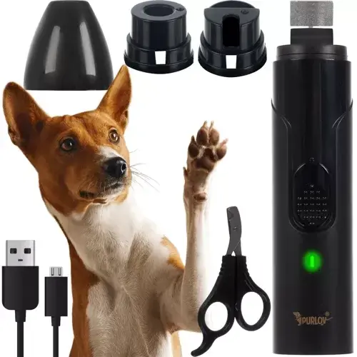 Veilige Betaling Purlov Elektrische Nagelslijper voor Huisdieren - Incl. Nagelschaar - USB Oplaadbaar