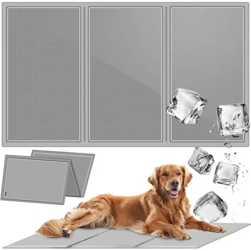 Purlov Koelmat voor Huisdieren - XXL - 110 x 70 cm - Grijs - Gelvulling Merkproduct