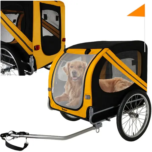 Hoge Kwaliteit Purlov Fietskar voor Huisdieren - Voor Honden tot 40 kg - Zwart