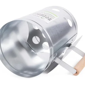 Benson Houtskoolstarter RVS - Ø 17 x 27 cm - Voor Snel & Veilig Grillen Betrouwbaar