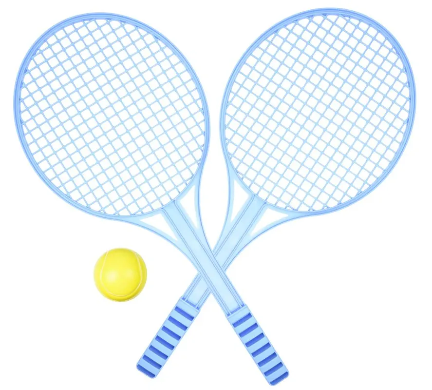 Snelle Levering Benson Tennisset - 3-Delig - Voor 2 Personen - Blauw/Geel