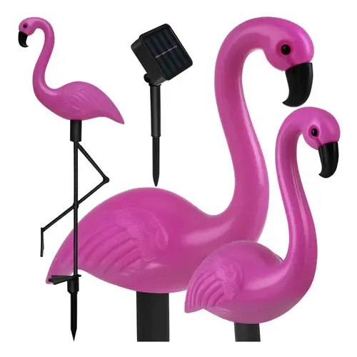 Koop Online Gardlov Solar Flamingo Lampen - 3 Stuks - Tuinverlichting