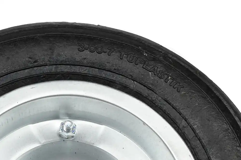Populair Benson Kruiwagenwiel Semi-Solid 335x75mm - Ø 20mm As - Lekbestendig