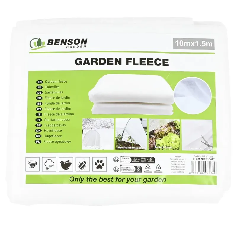Benson Vliesdoek - 1,5 x 10 meter - Vorstbescherming voor Planten Dagaanbieding