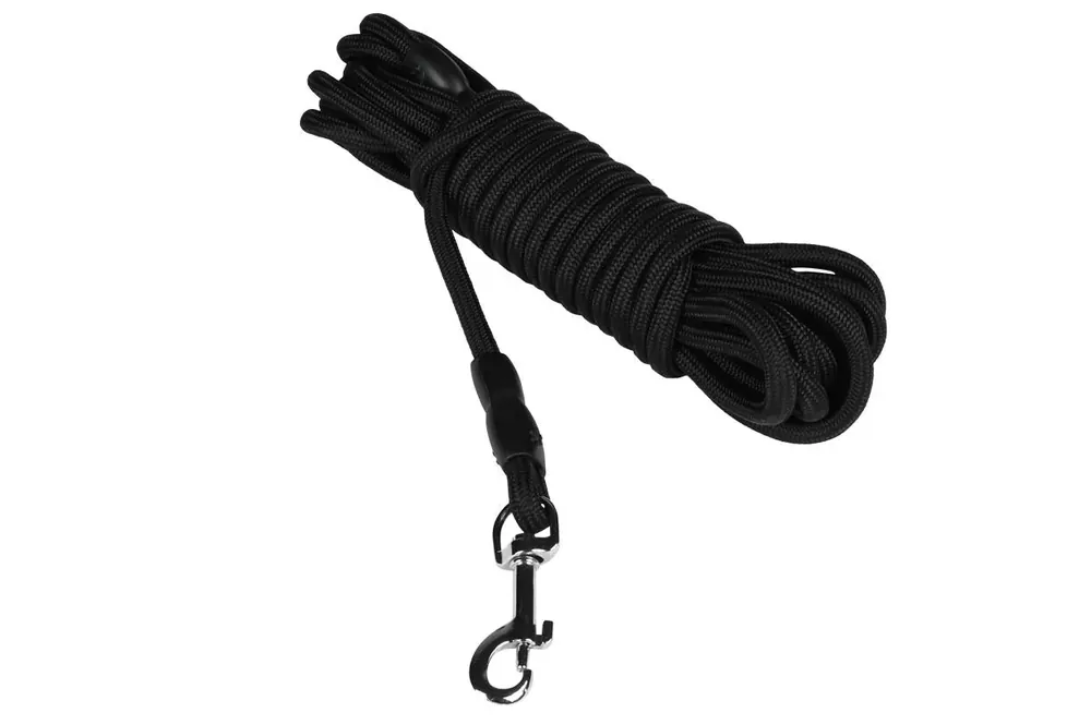 Betrouwbaar Benson Zoeklijn voor Honden - 5 Meter - Zwart - Nylon - Training