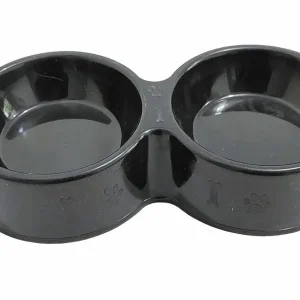 Benson Dubbele Voerbak - Rond - Opvouwbaar - Zwart - Honden & Katten Koop Online