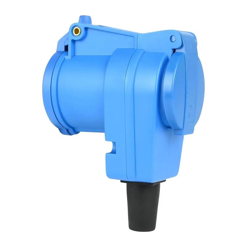 Benson Hoekconnector - Haaks - 16A - 220V - Spatwaterdicht - Blauw Meest Verkocht