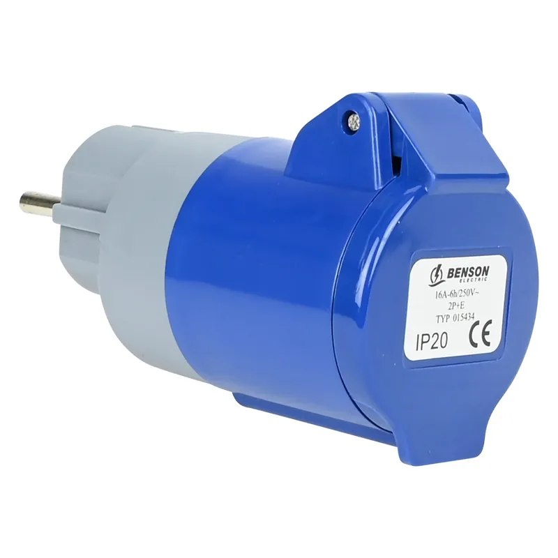 Benson Stekker Verloop Compact - 250V - 2P+E - EN 60309 - Montageadapter Lage Prijs