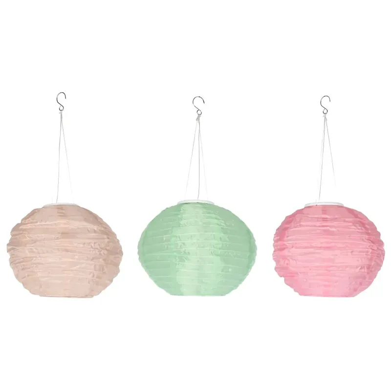 Voordeelprijs Benson Solar Lampion – Ø 28 cm – Kleurrijke Mix – Wit LED