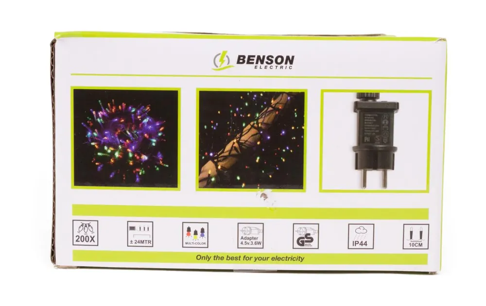 Snelle Levering Benson LED Lichtsnoer Diamant – 200 Gekleurde LED's – 24 Meter – Timer & Dimmer
