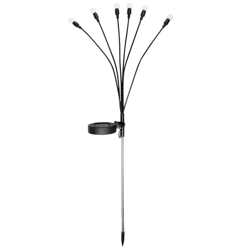Gereduceerde Prijs Benson Solar Tuinlamp – 6 LED Bollen – 70 cm – Flexibel & RVS