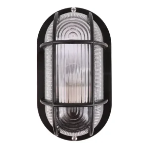 Benson Bulleye Buitenlamp Ovaal – Zwart – E27 Fitting – IP44 Exclusieve Aanbieding